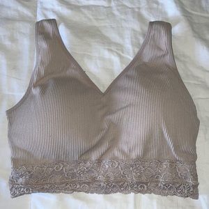 Ribbed Lace Bralette